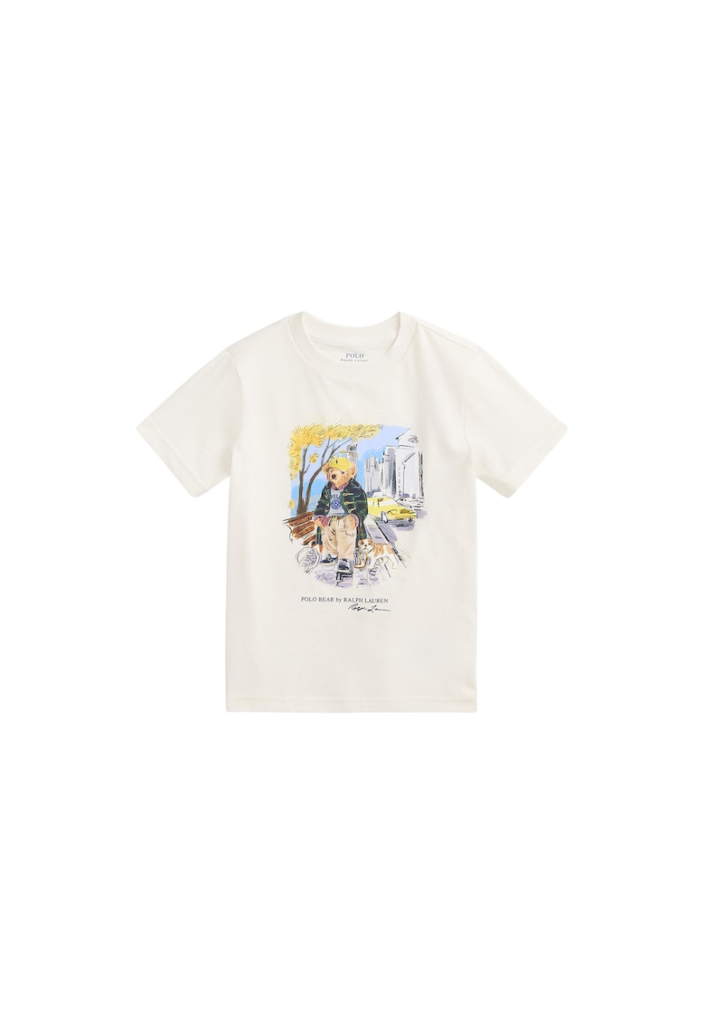 Tricou baiat - Bumbac - 3 - Ecru - Ecru