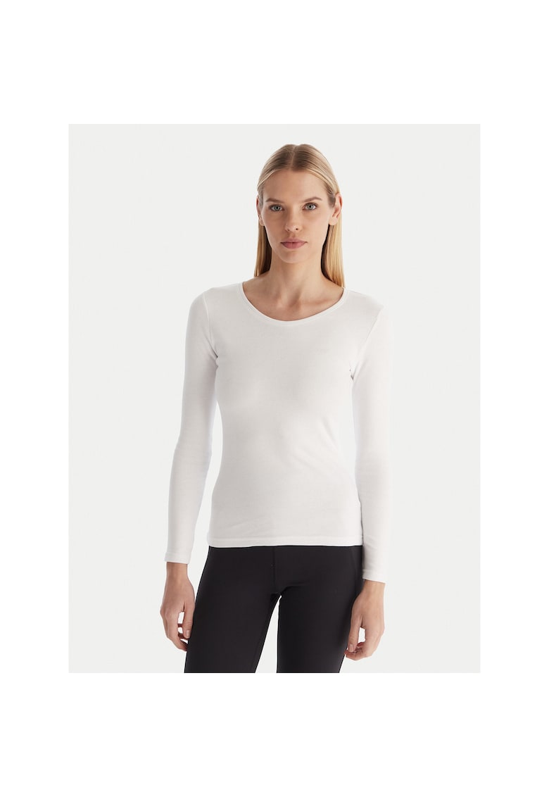 Bluza termoactiva - Bumbac/Poliester - Alb -