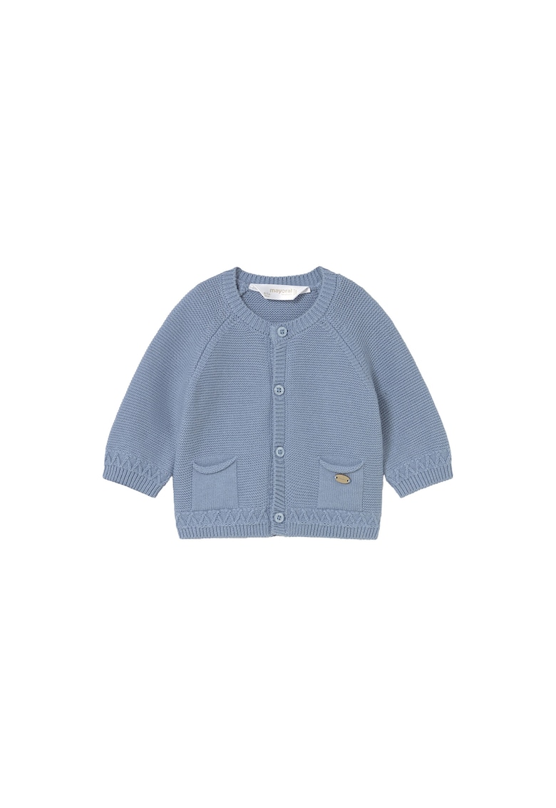 Cardigan copii - albastru - 60% bumbac - sistem inchidere nasturi