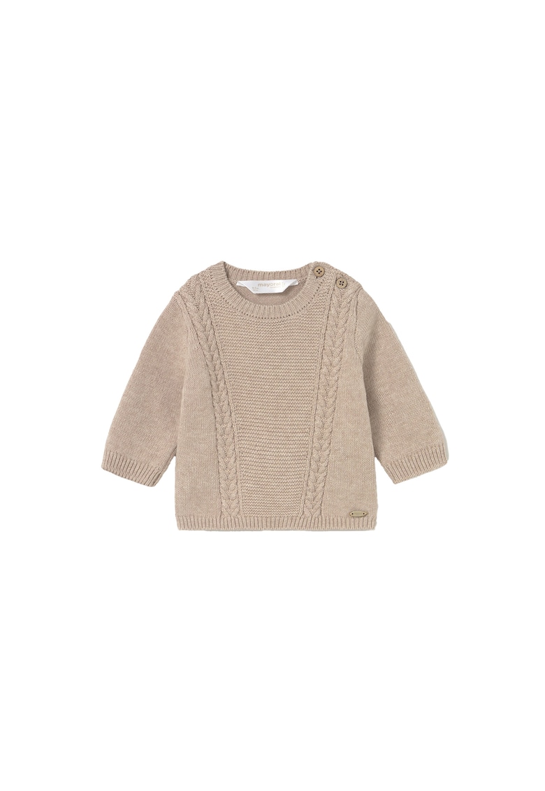 Pulover copii - bej - 55% bumbac - sistem inchidere nasturi - 65485 - Bej