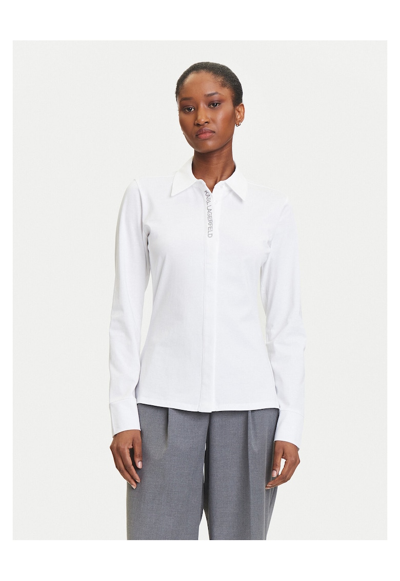 Camasa dama - slim fit - alb - bumbac -