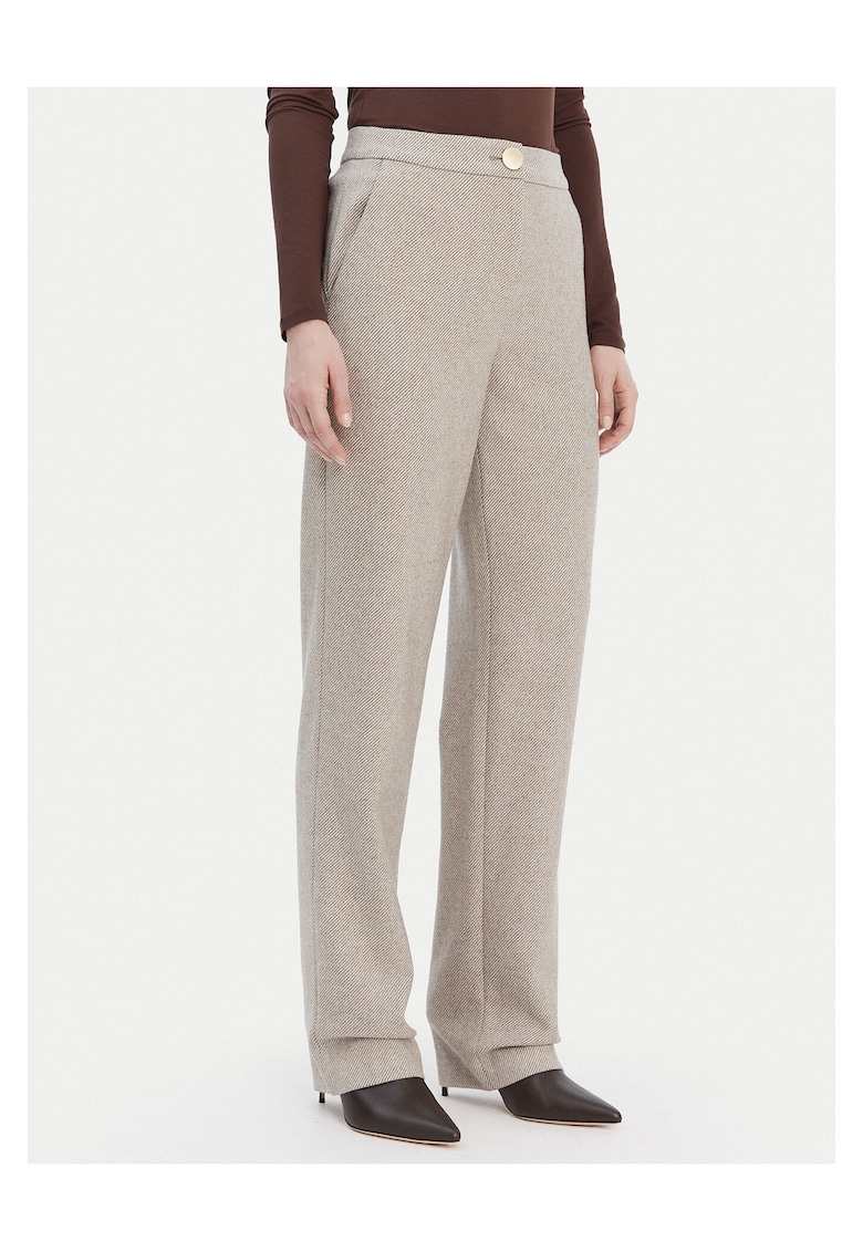 Pantaloni dama - poliester - bej
