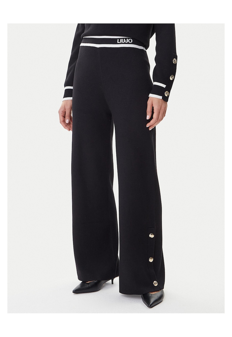 Pantaloni dama - tricotati - viscoza - negru