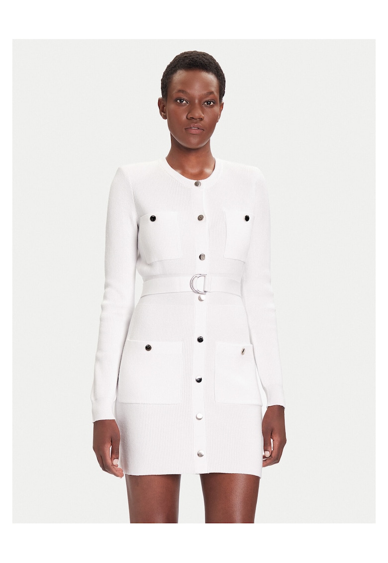Rochie dama - tricotata - viscoza alb -