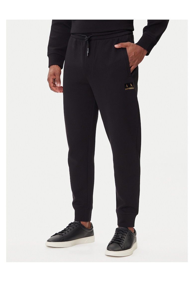 Pantaloni de trening Barbati - slim fit - negru - bumbac