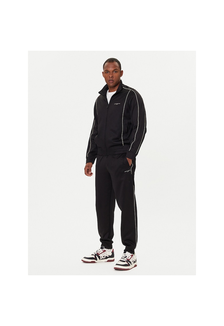 Pantaloni de trening barbati - negru - bumbac si poliester