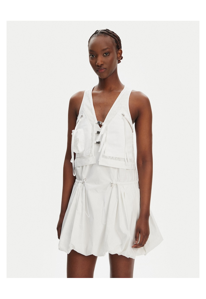 Rochie de zi - bumbac - alb -