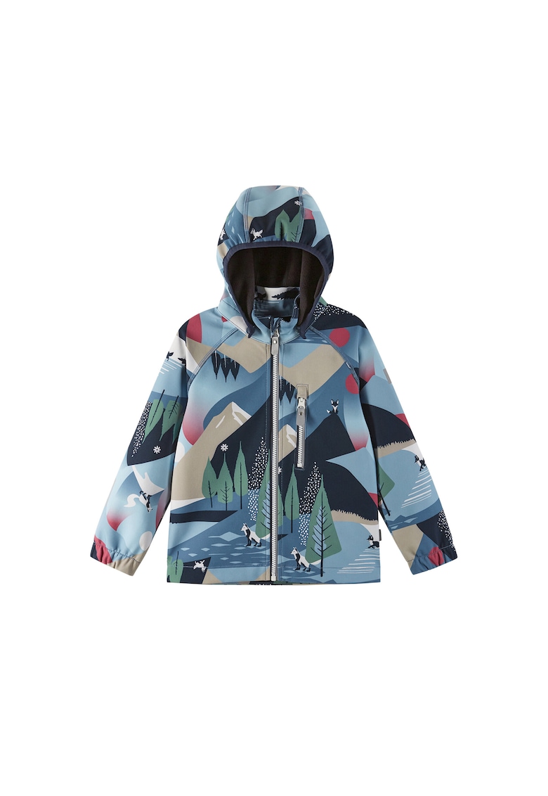 Geaca softshell copii - bleumarin - poliester reciclat -