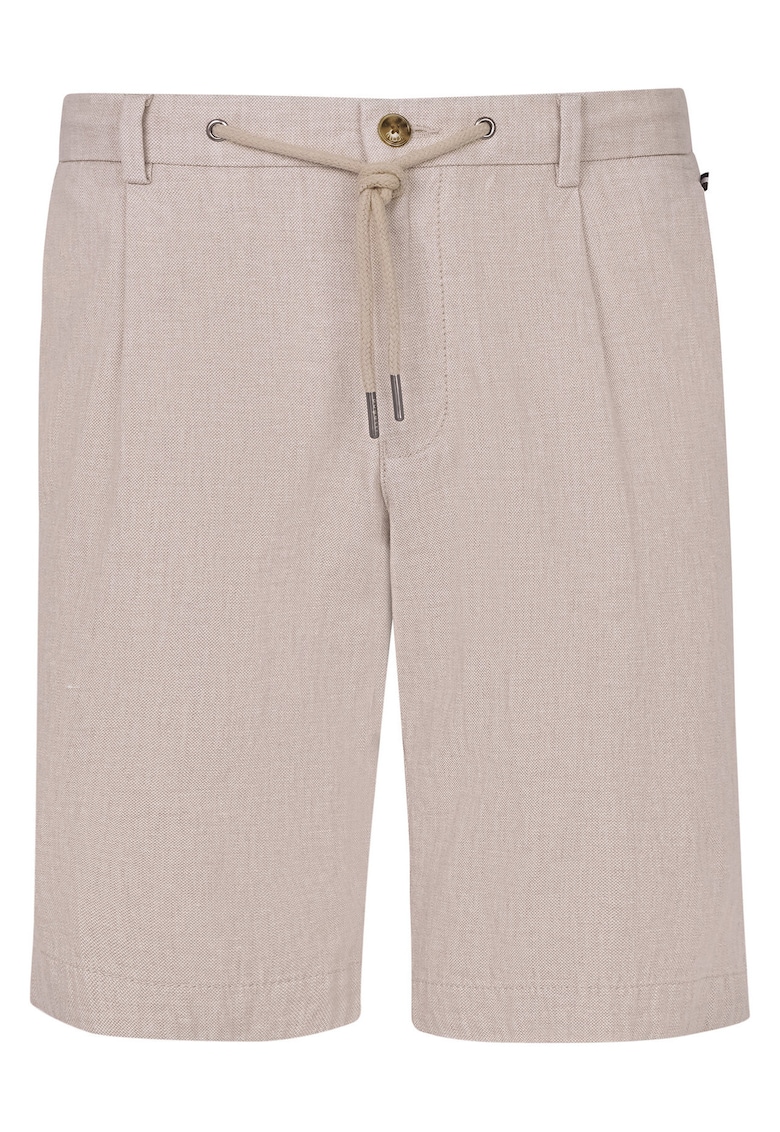 Pantaloni scurti barbati - fermoar - 76% bumbac - ecru