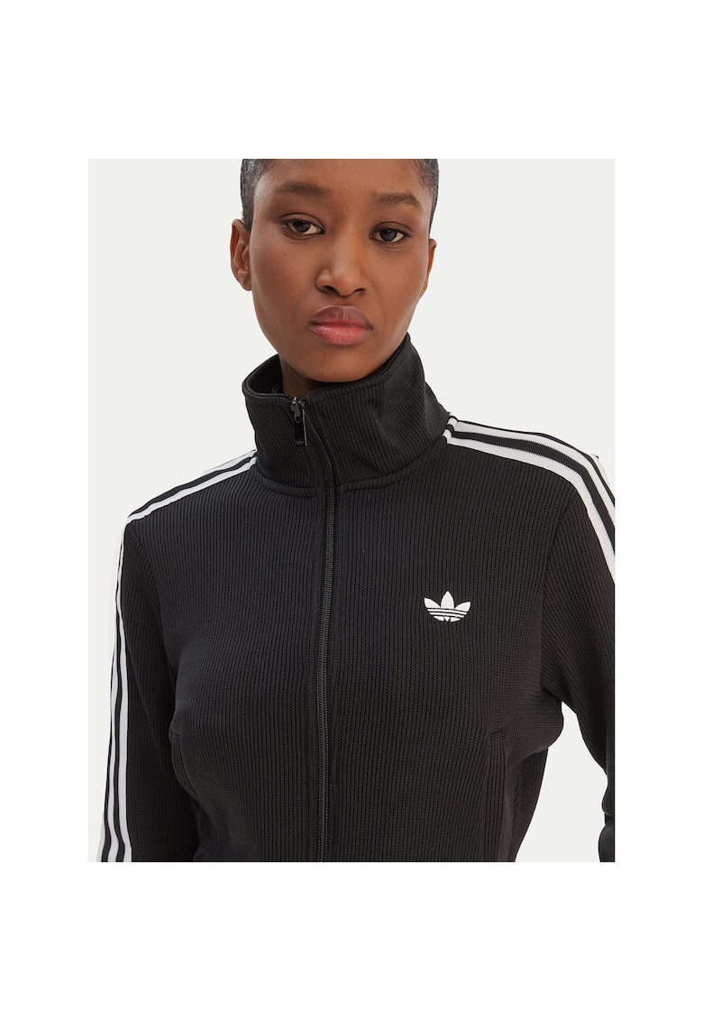 Hanorac sport dama - negru - poliester reciclat - fermoar -