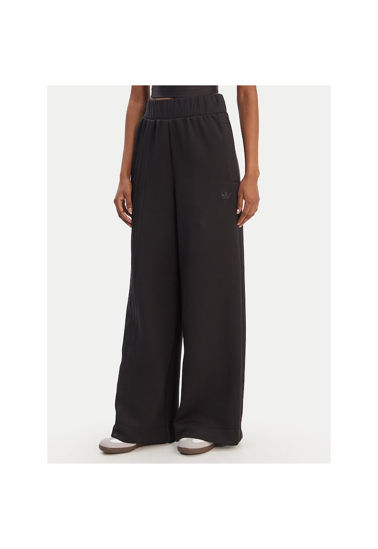 Pantaloni sport dama - bumbac si poliester reciclat - negru -