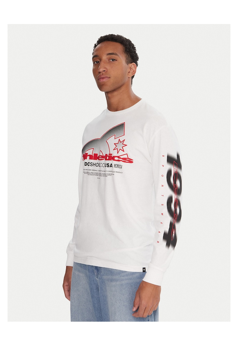 Bluza barbati - alb - 75% bumbac - 25% bumbac reciclat