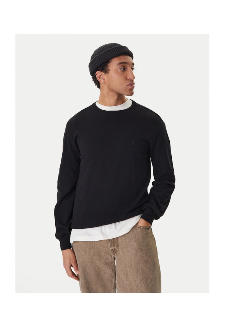 Pulover barbati - bumbac/poliester - negru - Negru