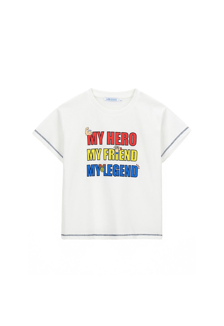 Tricou copii - bumbac - alb