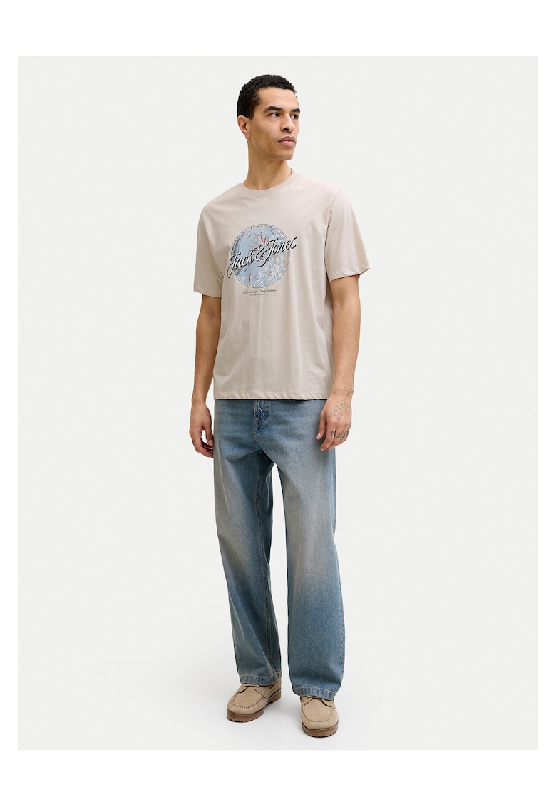Tricou barbati - din bumbac - bej