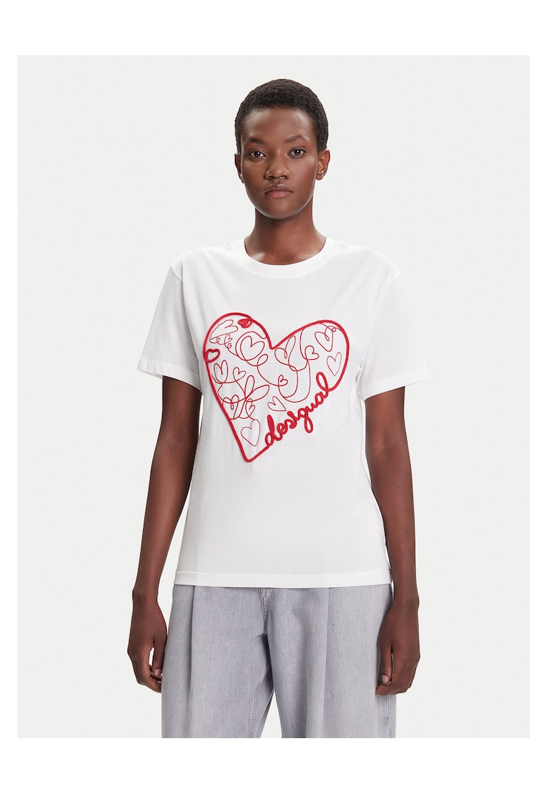 Tricou dama - bumbac - alb -