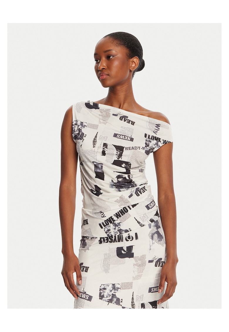 Bluza dama - ecru - poliester - elastan -
