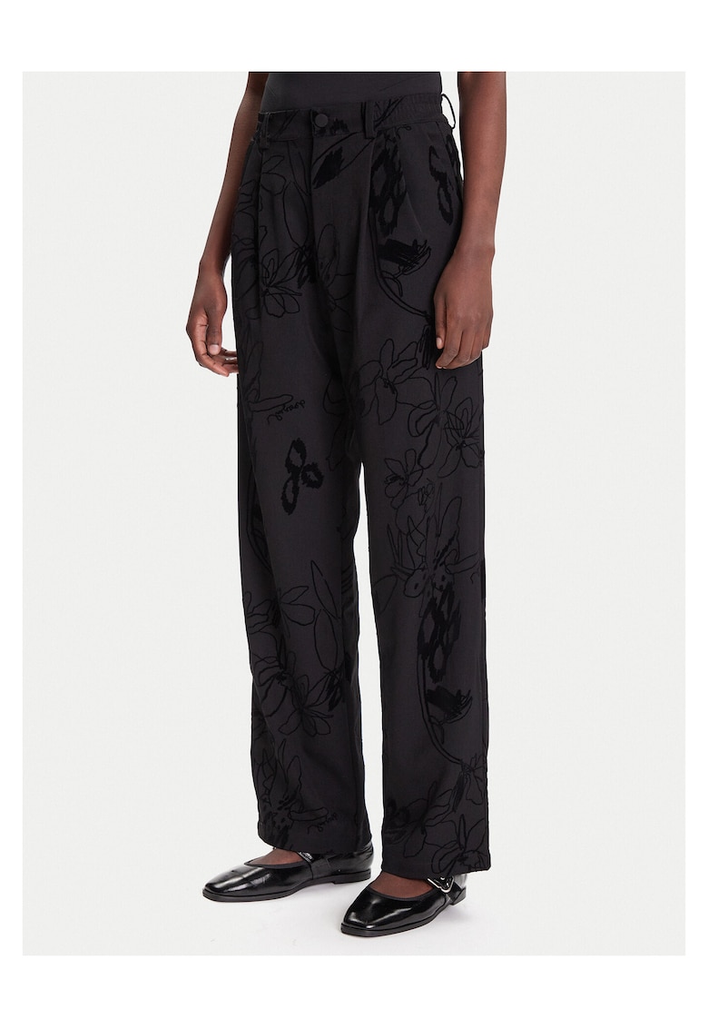 Pantaloni dama - poliester - negru