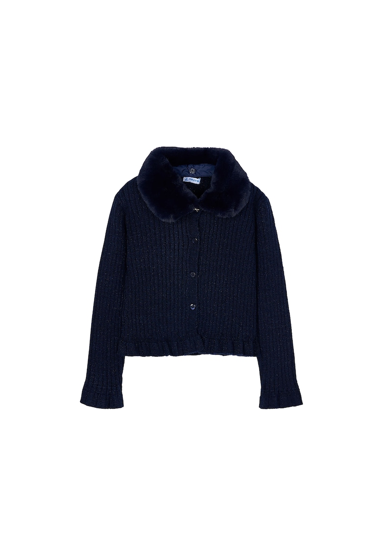 Cardigan Fete - bleumarin - inchidere cu nasturi - 46% poliester - 27% viscoza -
