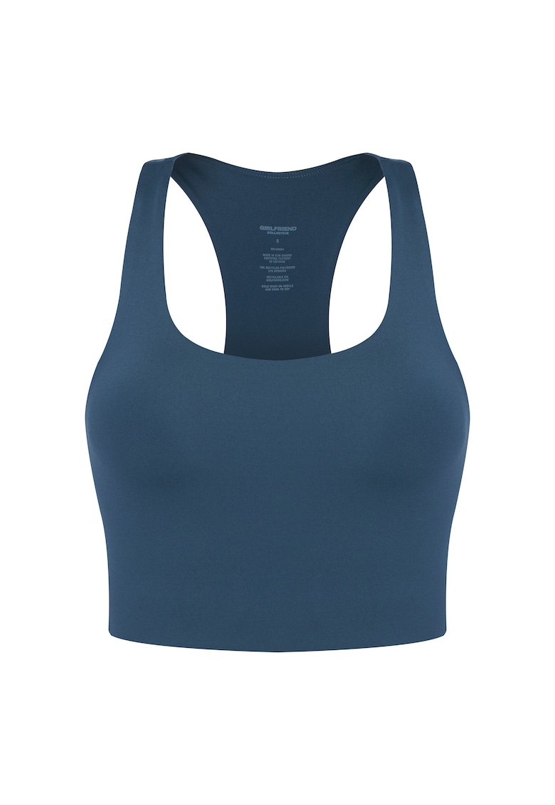 Bustiera sport dama - bleumarin - poliester reciclat - elastan