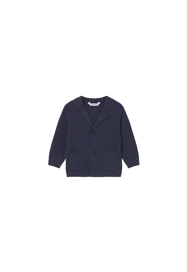 Cardigan copii - bleumarin - 60% bumbac - 30% poliamida - 10% lana