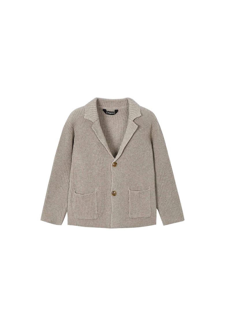Cardigan baieti - 60% bumbac - 30% poliamida - maro