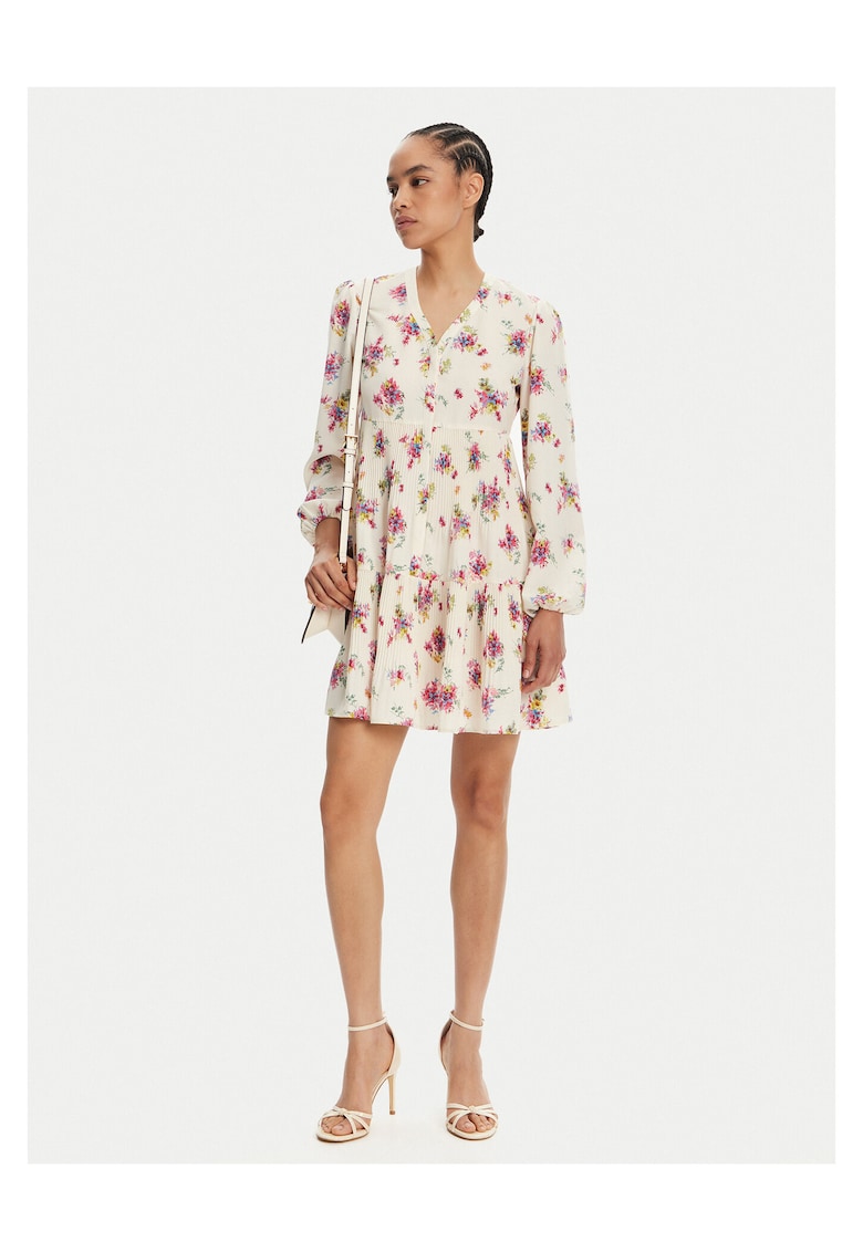 Rochie de zi - poliester - ecru