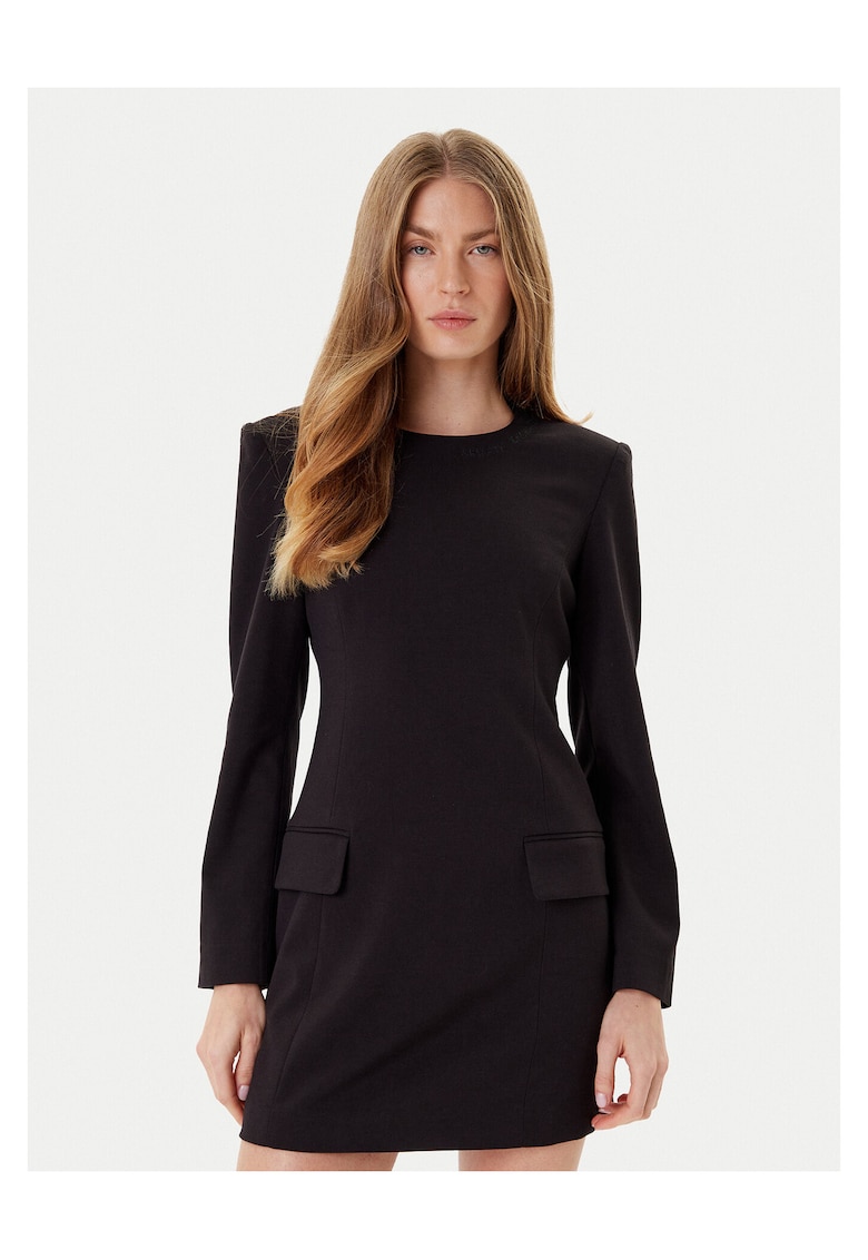 Rochie casual - neagra - 67% poliester
