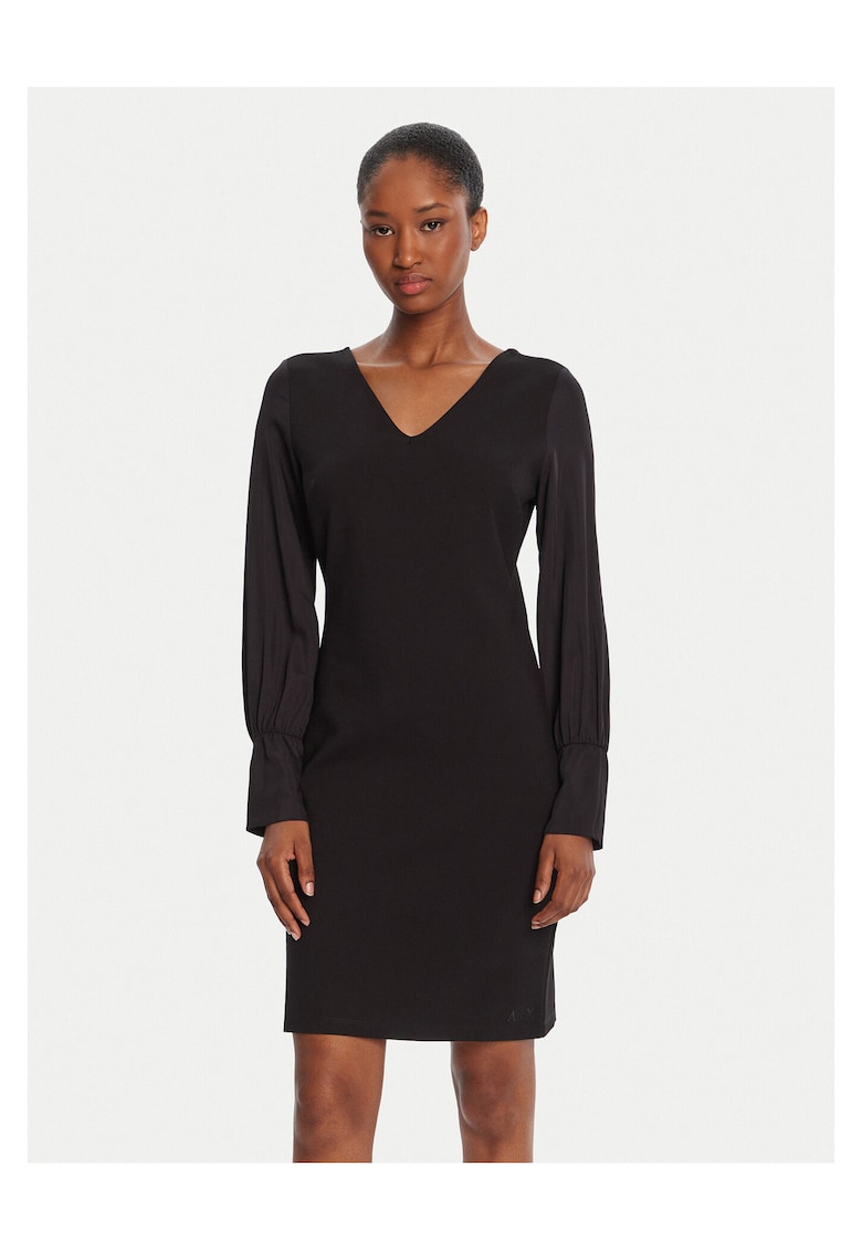 Rochie dama - neagra - tricotata - Negru