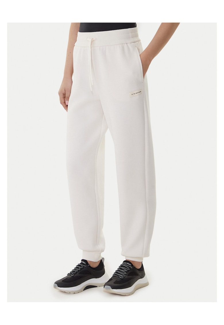 Pantaloni dama - bumbac - ecru