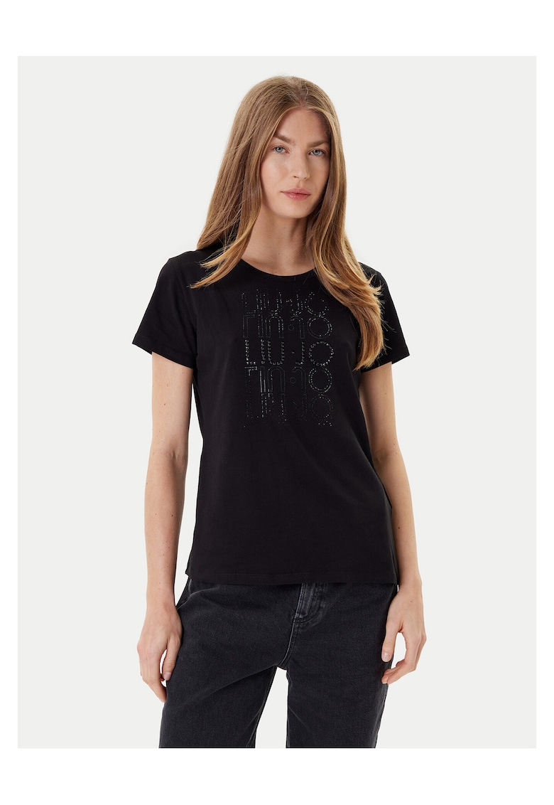 Tricou dama bumbac/elastan - negru
