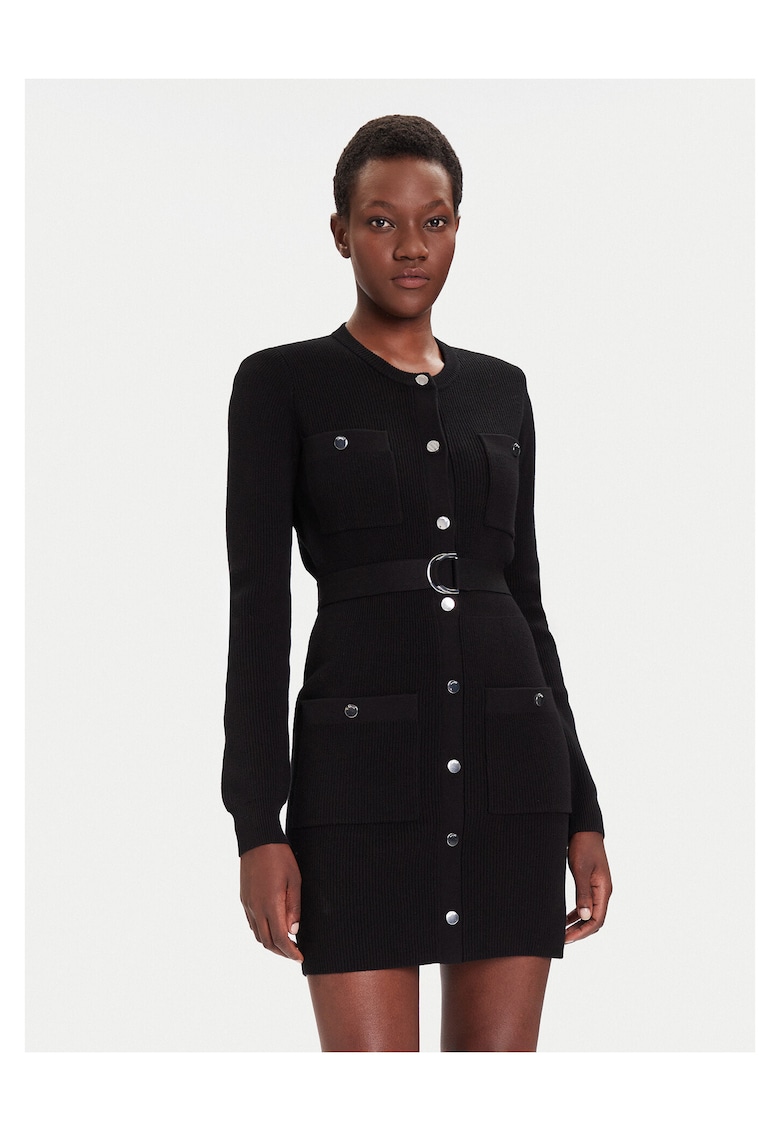 Rochie - material sintetic - negru