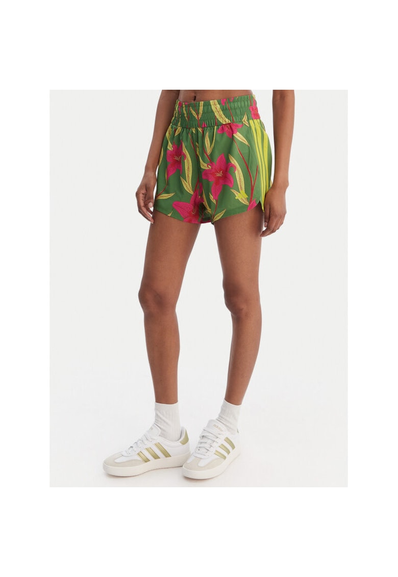 Pantaloni sport dama - poliester - scurti - verde