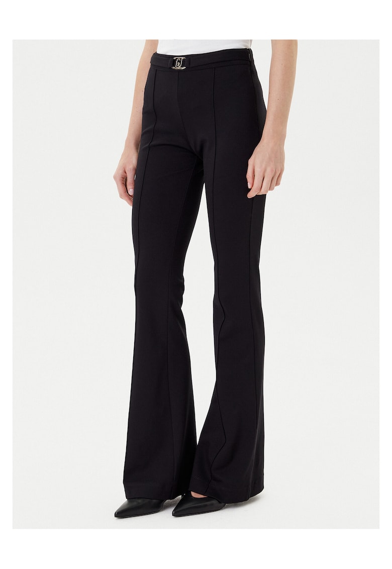 Pantaloni dama - material sintetic - negru