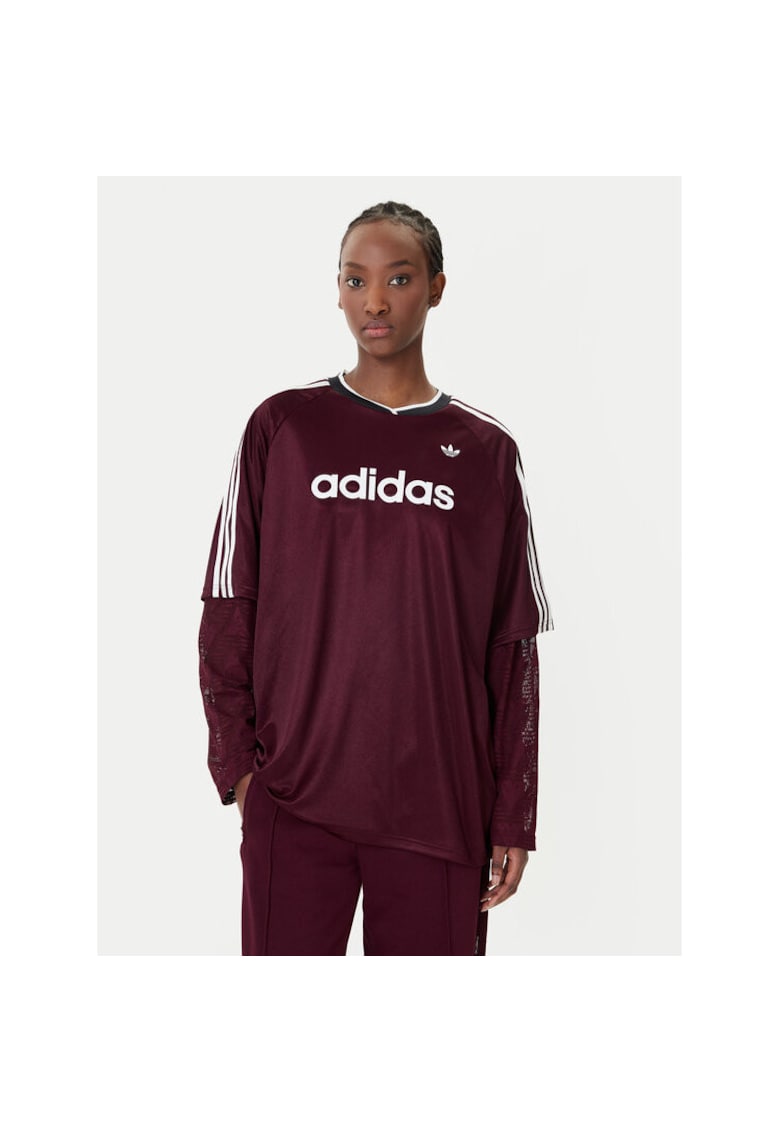 Bluza sport dama - poliester reciclat - visiniu -