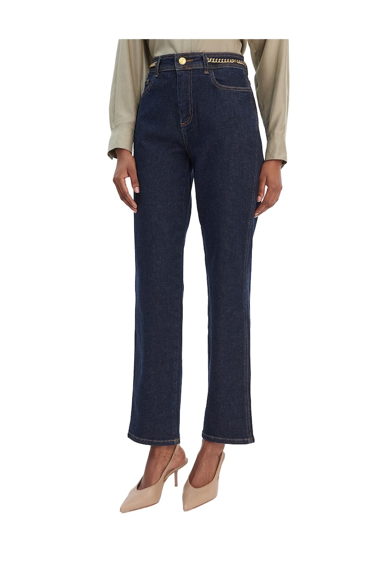 Blugi dama - bleumarin - bumbac - inchidere fermoar