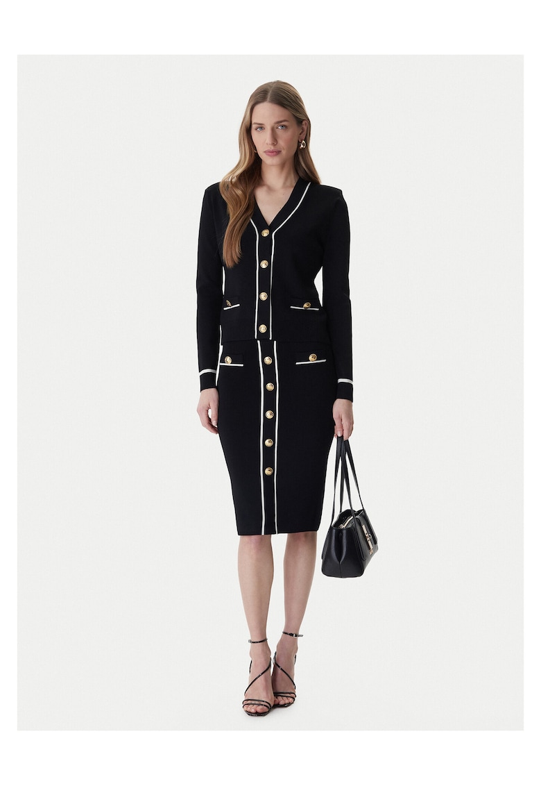 Cardigan dama - negru - viscoza -