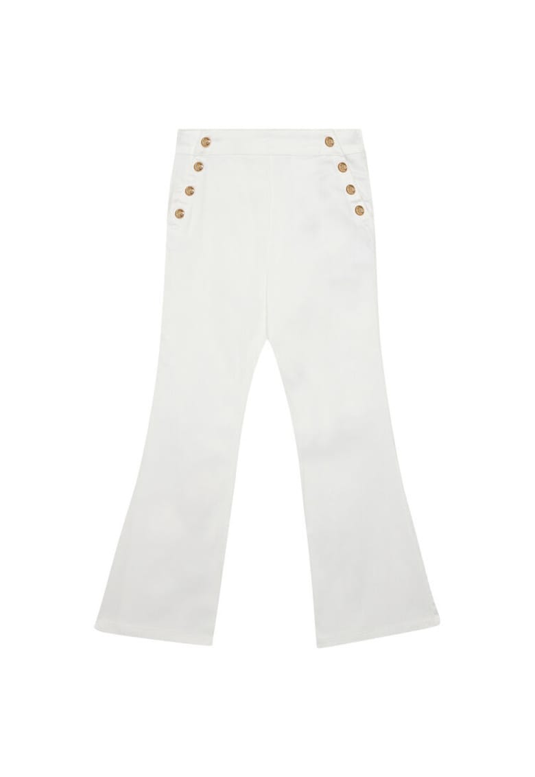 Pantaloni fete - alb - lyocell/bumbac/elastan