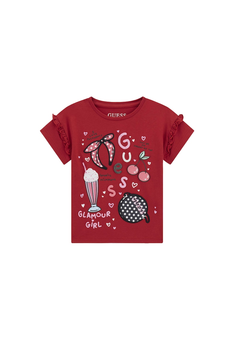 Tricou copii - Fete - bumbac - rosu
