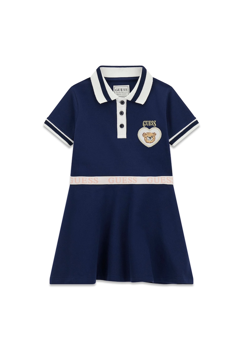 Rochie fete - bumbac - bleumarin - 95% bumbac - 5% elastan - Bleumarin