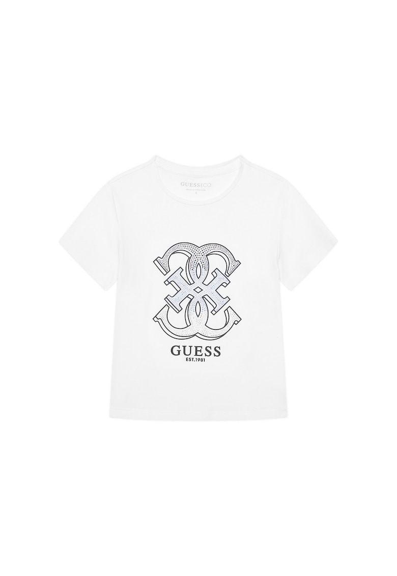 Tricou copii - Fete - Alb - Bumbac -