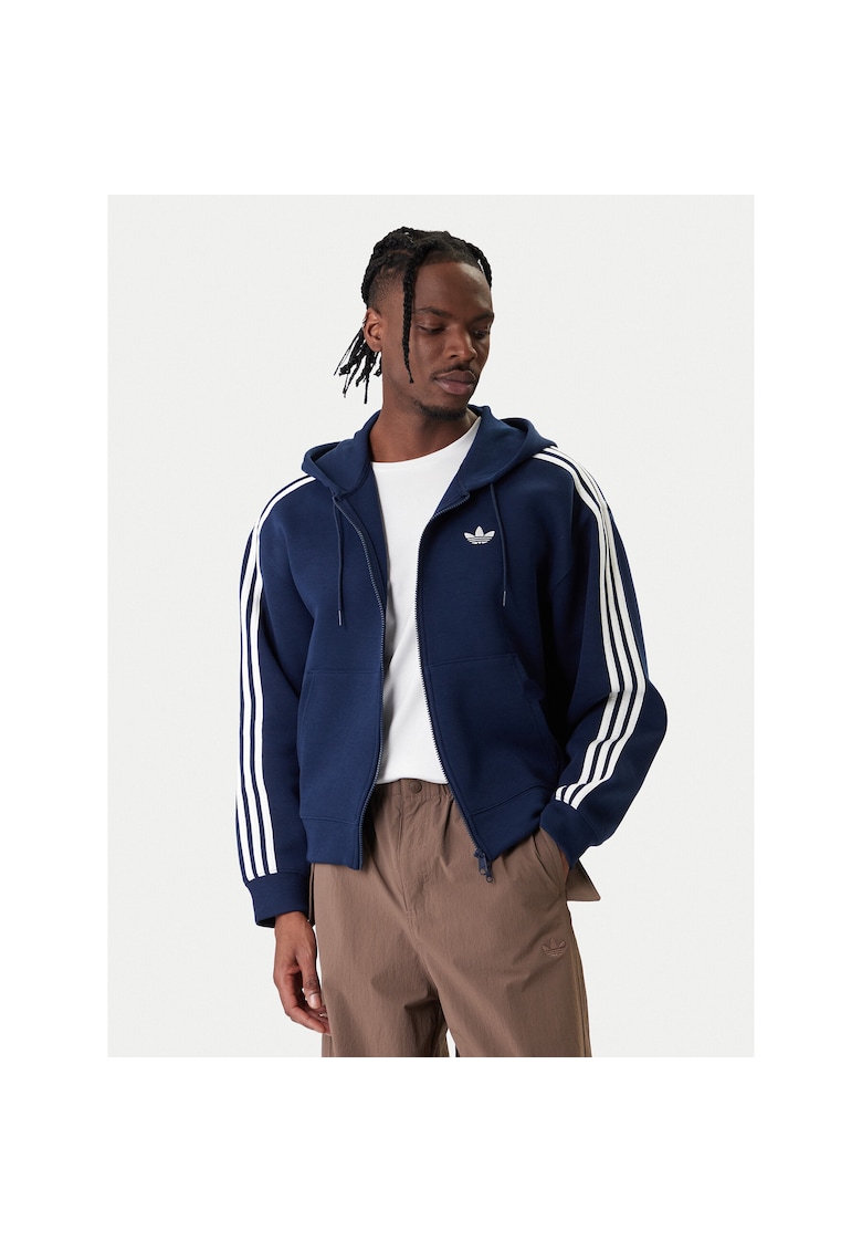 Hanorac sport barbati - bleumarin - lejer - 53% bumbac - 47% poliester reciclat