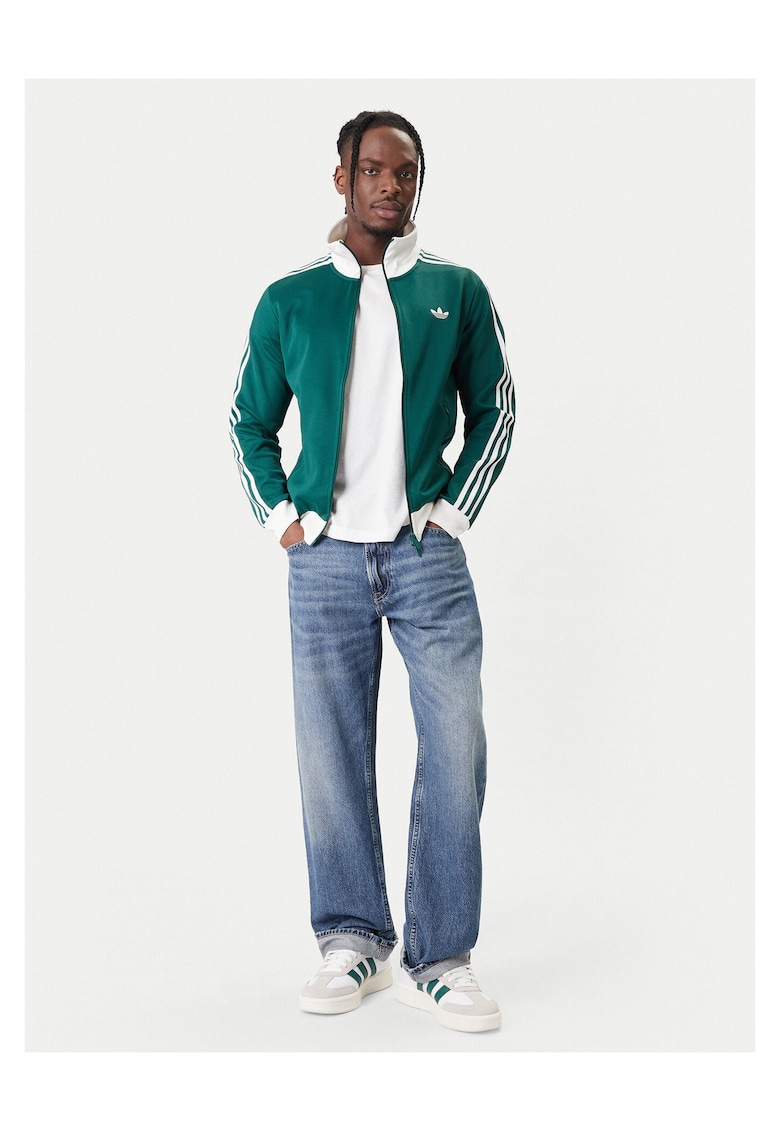 Hanorac barbati - slim fit - verde - 52% bumbac - 48% poliester reciclat -