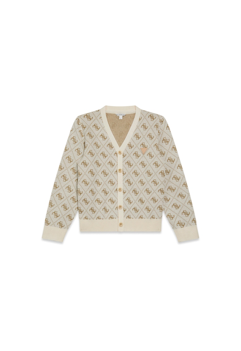 Cardigan copii bej - 54% poliester - 20% poliamida - 20% acril - 6% lana