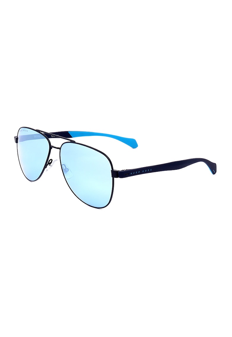 Слънчеви очила Aviator с метална рамка - Тъмносин