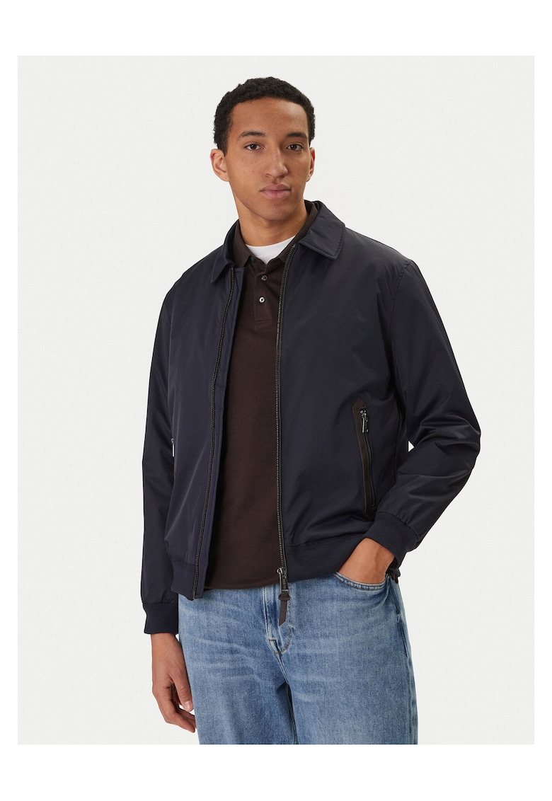 Geaca de tranzitie barbati - fermoar - bleumarin - poliamida -