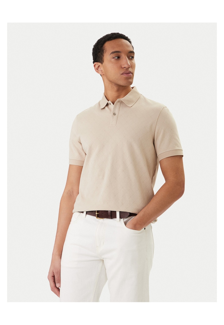 Tricou barbati - bumbac - bej clasic