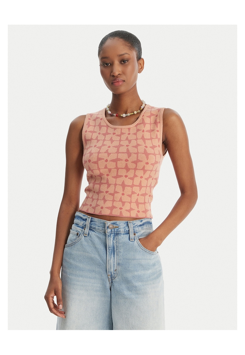 Maiou Dama - slim fit - roz - viscoza/nylon