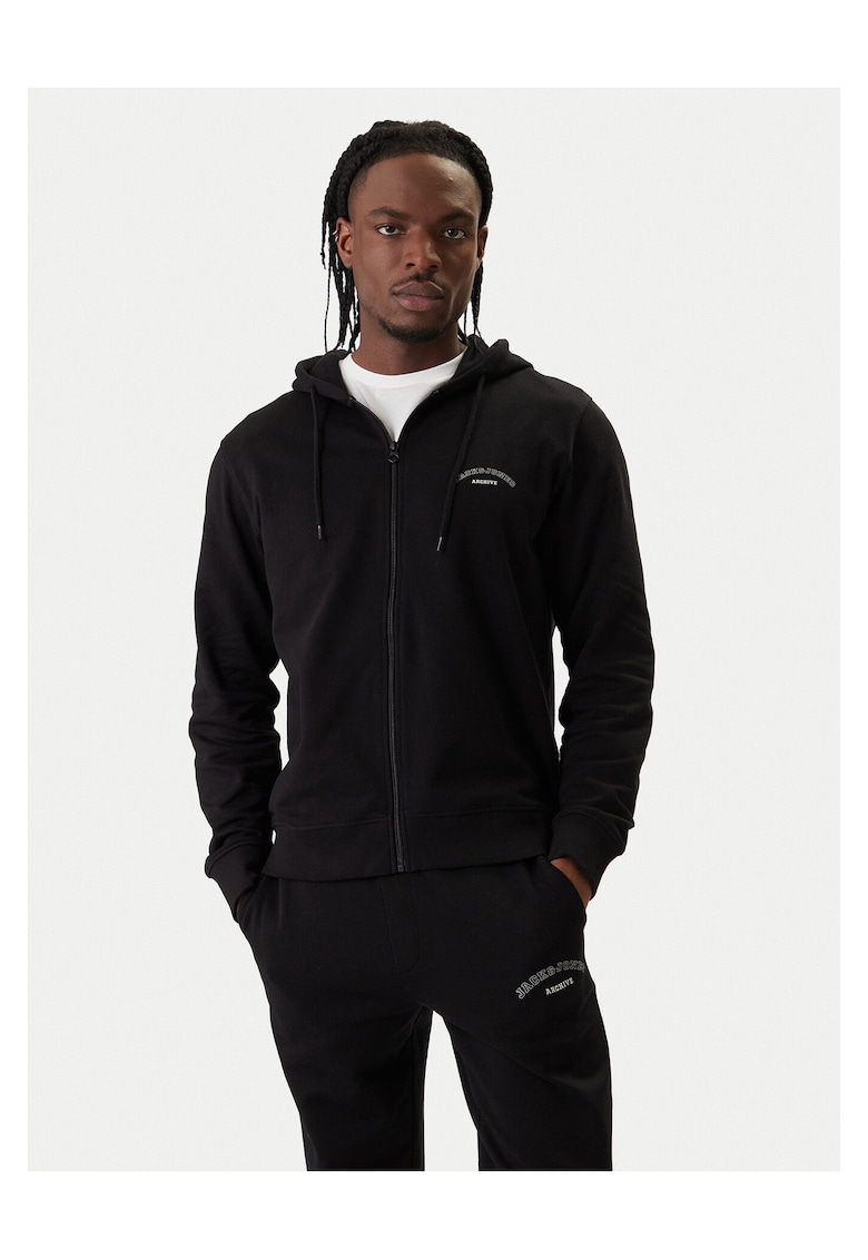 Bluza barbati cu fermoar - Negru