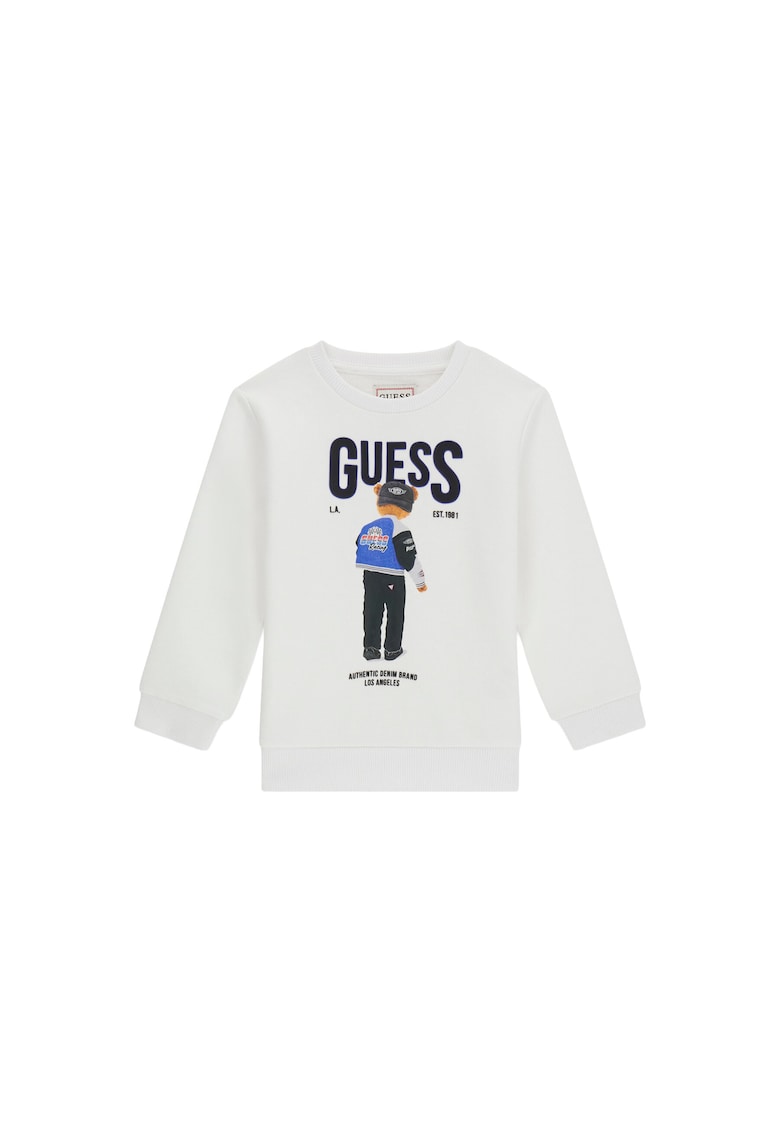 Bluza copii din bumbac alb - Alb